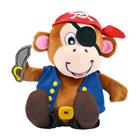 Laber-Piraten Affe "Jack", inkl. Batterien, 18x18,5x13cm