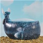 Design Maritim, Polyresin Blauwal groß, blau, 28x20,5x22,5cm