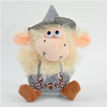 Laber-Schaf "Willy" mit Tracht, inkl. Batterien, 25,5x12x17,5cm