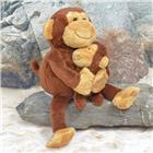Laber-Affe mit Baby, "Nana und Coco"  braun, inkl. Batterien, 16x15,5x23cm