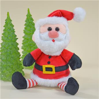 Laber-Weihnachtsmann "Jingle", der alles nachplappert, inkl. Batterien, 18x13x14cm