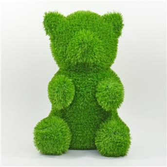 AniPlants, Grasfigur, "Bär", frontal, groß, Gartendeko, 50cm