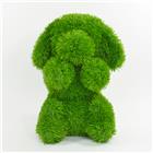 AniPlants, Grasfigur, "Hund", sitzend, klein, Gartendeko, 36cm