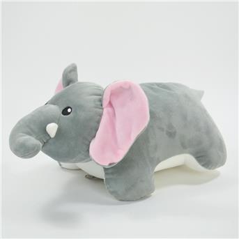 2-in-1 Nackenkissen Plüschfigur "Elefant"