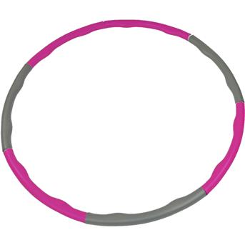 Fitness Hula Hoop Reifen, in 8 Teilen, pink/grau