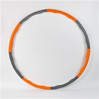 Fitness Hula Hoop Reifen, in 8 Teilen, orange/grau