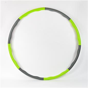 Fitness Hula Hoop Reifen, in 8 Teilen, grün/grau