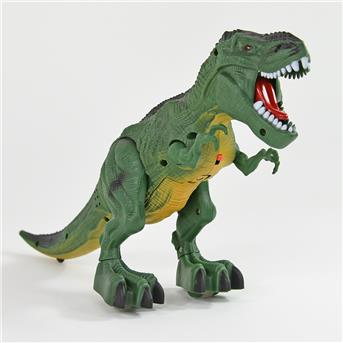 Laufender Dino, T-Rex, mit Licht u. Sound, sortiert in 2 Farben, ca. 27x9x14 cm