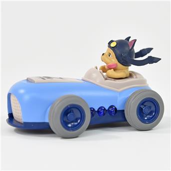Metall Die Cast Auto mit Rückzugfunktion, Licht u. Musik, Hund, 2-fach farblich sortiert, 11cm