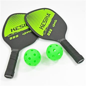 Pickle Ball Set, mit 2 Schlägern und 2 Bällen, 41x20x7cm