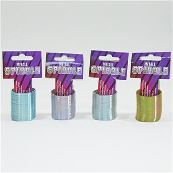 Metall Spirale, klein, metallic sortiert, 3,5x3,5x3,5 cm