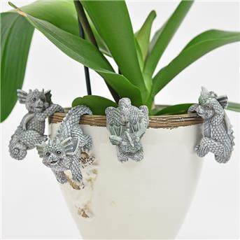 "Fritzi" der Glücksdrache, Deko Drachen aus Resin, 4er Set, in Kartonbox, 7,5x7x5cm