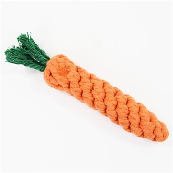 Haustierspielzeug, Hundespielzeug aus Tau, Karotte, 3,5x3,5x21 cm