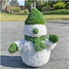 AniPlants, Grasfigur, "Schneemann", Gartendeko, 45cm