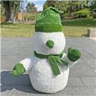 AniPlants, Grasfigur,"Schneemann", Gartendeko, 100cm