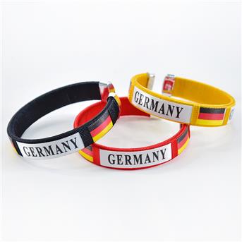 Deutschland Armbänder, Germany, rot schwarz gelb, Durchmesser 6cm, 1cm breit und 0,3cm dick