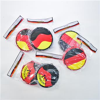 Deutschland-Tamburin, 6fach sortiert, 15,5x15,5x3cm