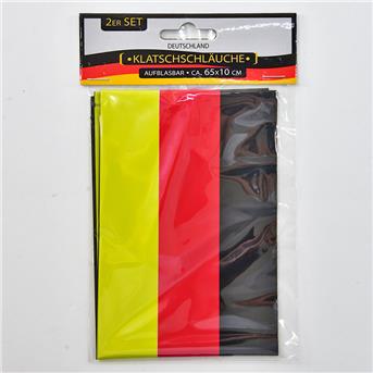 Aufblasbare Klatschstange, Deutschland Farben,2er Set, 65x10x10cm