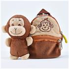 Friends2Go, Äffchen Rocky im Plüsch-Rucksack, 12,5x8x5,5cm