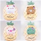 Supersofte Plüsch Ananas mit Tier, sortiert in 4 Designs, 45cm