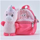 Friends2Go, Einhorn Sunny im Plüsch-Rucksack, 12,5x8x5,5cm