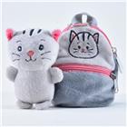 Friends2Go, Katze Mia im Plüsch-Rucksack, 12,5x8x5,5cm