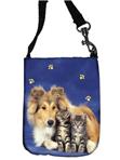 Collie/2 Katzen Universalhandytäschchen Colorline, Smile-Bags 10x7,5cm