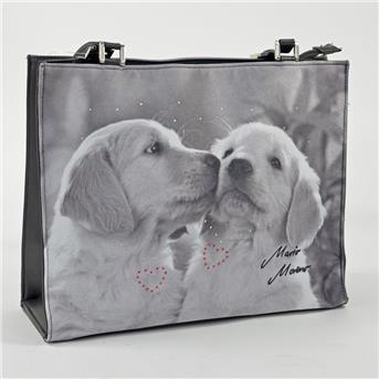 Hunde Handtasche groß Labradors-Love, Mario Moreno Retroline, 31x12x26cm