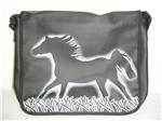 City-Bag, groß, Vinyl, Pferd im Galopp, 40x10x32cm
