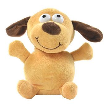 Laber-Hund "Bruno", der alles nachplappert, inkl. Batterien, 18x12x17cm