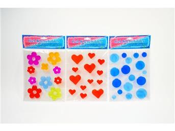 Gel-Klebebilder, sort. Motive, 15x19cm