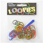 Loopies, Loom Bandz, 100 Ringe, 6 Verschlüsse, 1 Häkelnadel, 48 Beutel im Display gedeckte Farben