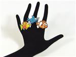 Kinderringe, Meerestiere, 24 Stk. Display, ca. 2,5x2x3,5cm