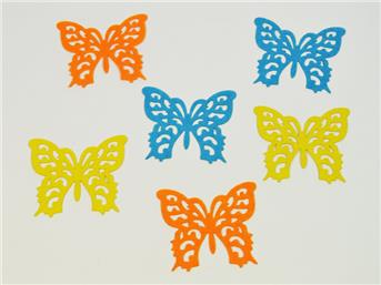 Stoffsticker Schmetterling, 6 Sticker pro Beutel, ca. 8x8cm