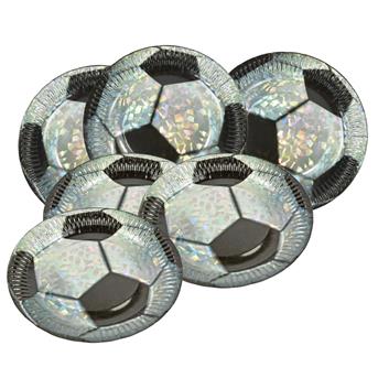 Fußball Pappteller gelasert, 6er, 18cm