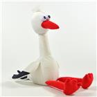 Laber-Storch "Harry", mit langem Hals, Batterien inkl., 24x23x12cm
