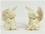 Engel Polyresin, Engel sitzend mit gespreitzten Flügeln, 2-fach sortiert, 14x11x16cm