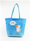 Malwin die Möwe Trapez-Tasche, "Usedom ist super", blau, 47x38x17cm