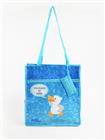 Malwin die Möwe Shopping-Bag, "Kühlungsborn ist Super", blau, 30x32x11cm