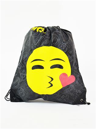 Emoticon, MOGee Sportbeutel mit Hintergrund, 39 x 34 cm, kiss with heart