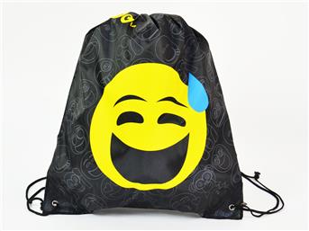 Emoticon, MOGee Sportbeutel mit Hintergrund, 39 x 34 cm, cold sweat