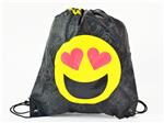 Emoticon, MOGee Sportbeutel mit Hintergrund, 39 x 34 cm, heart-shaped eyes