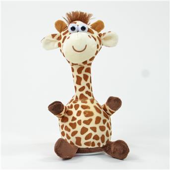 Laber-Giraffe "Fleckchen", die alles nachplappert, 24x23x12cm