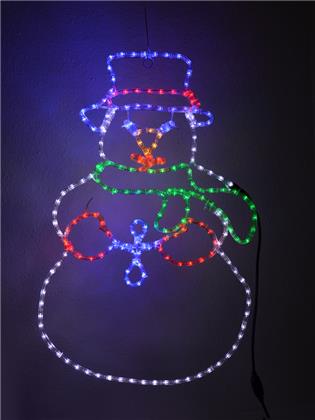 Schneemann mit Lichtern, 80x55 cm, gegen Spritzwasser geschützt
