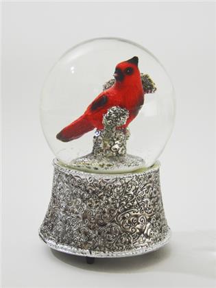Schneekugel, Wintermotiv mit Musik, 10x15,8cm